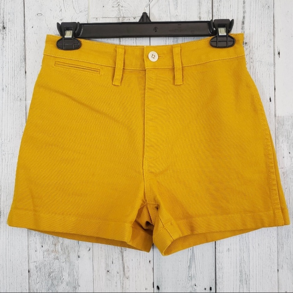 Madewell High Waisted Yellow Gold Shorts